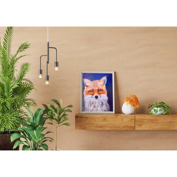 Red Fox Original Oil Painting 12x16 inches Wildlife Fine Art Portrait Hand Paint - Picture 8 of 10